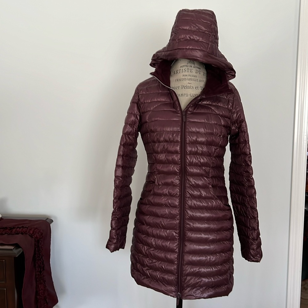 Lululemon Pack It Down Long “Shine” Jacket with Detachable Hood